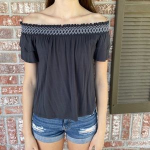 Small American Eagle Off the Shoulder Top